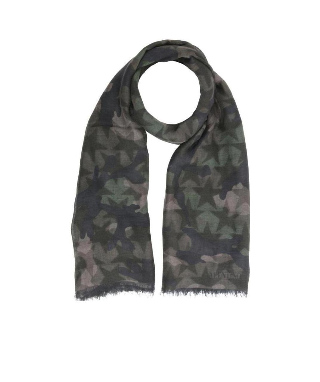Valentino Star Printed Scarf In Black