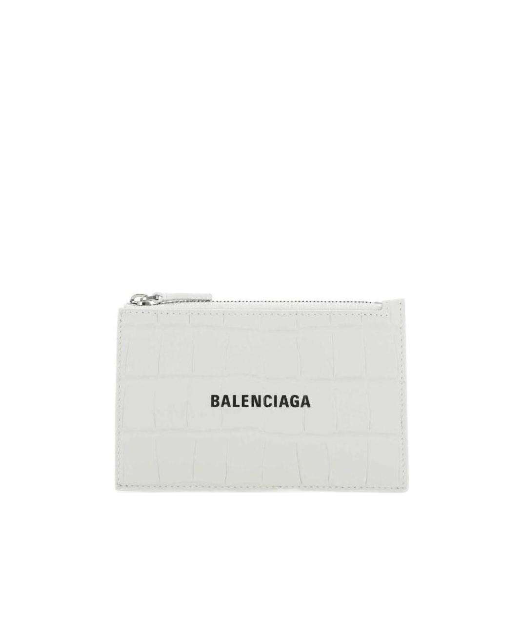 Balenciaga Logo Wallet In White