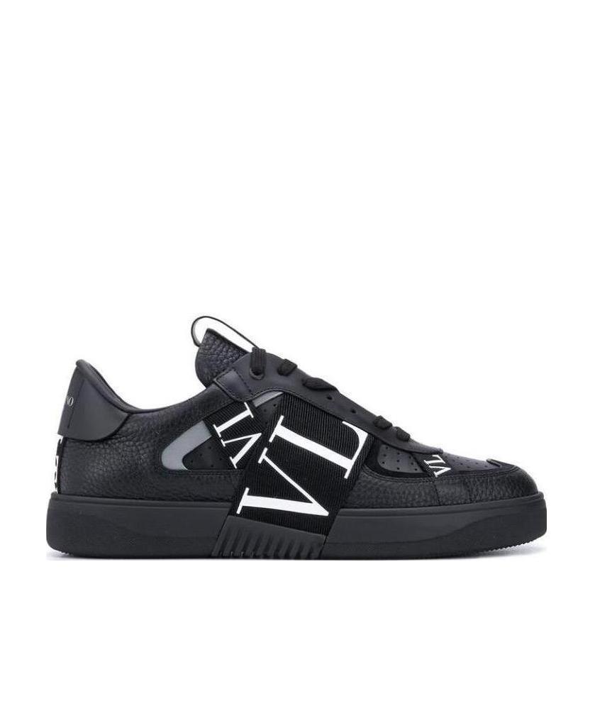 Valentino Garavani Vltn Ribbon Sneakers In Black