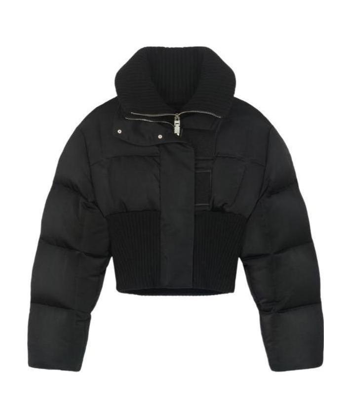 Givenchy Oversize Ribbed-trim Puffer Jacket In Black