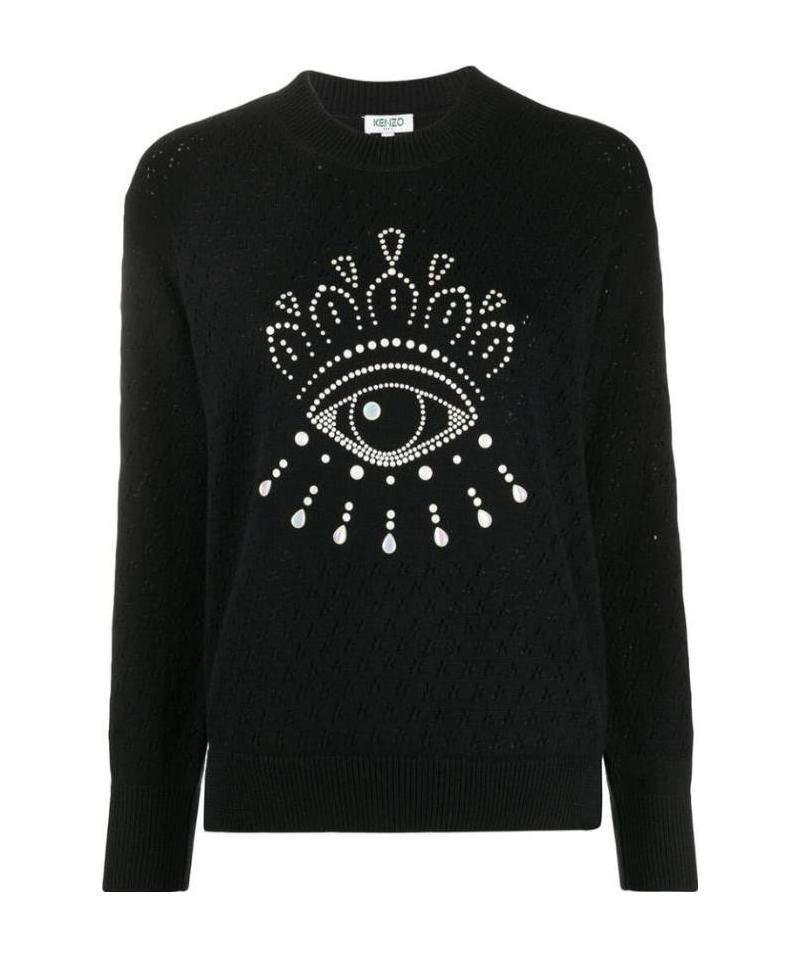 Kenzo Eye Pattern Pullover In Black
