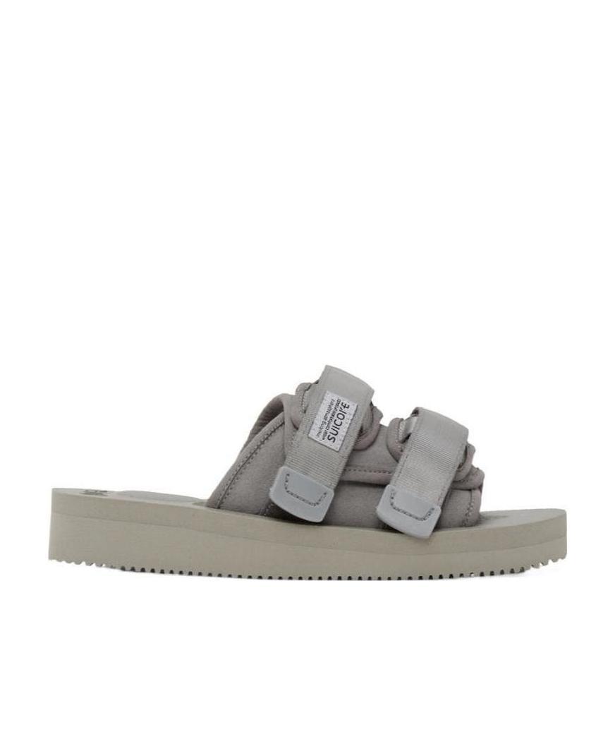 Suicoke Moto-vs Touch-strap Slides In Gray