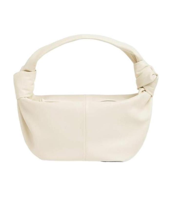 Bottega Veneta Double Knot Handbag In White