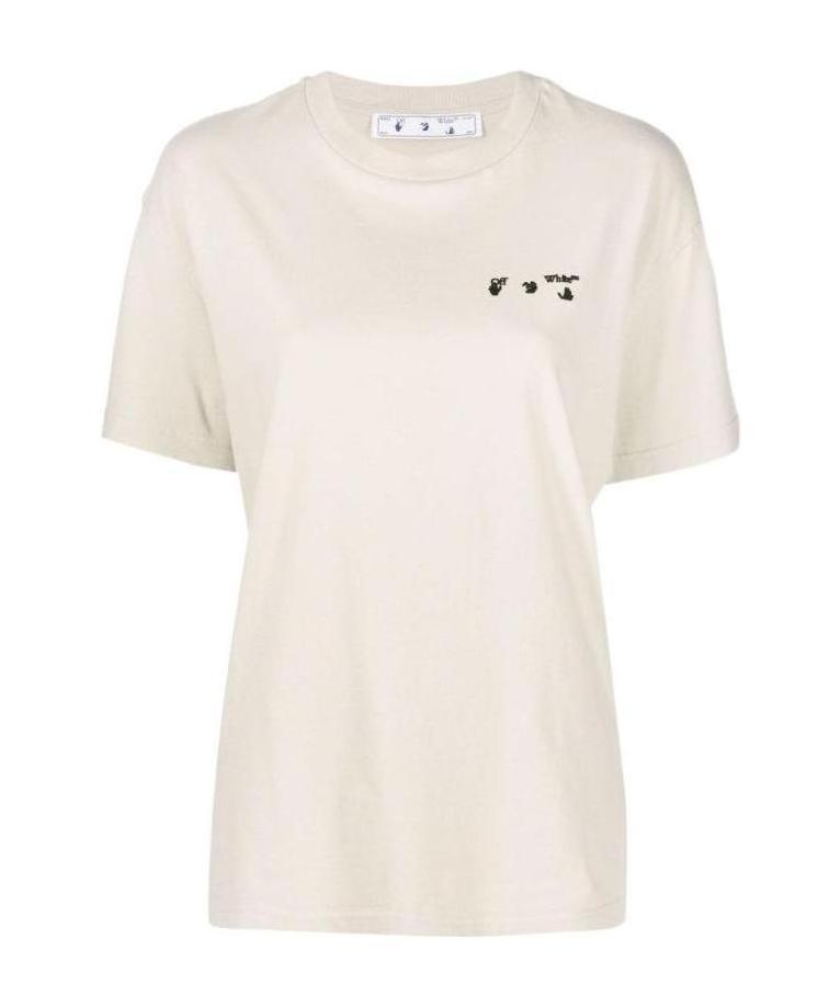 Shop Off-white Hands Off Logo-print T-shirt In White