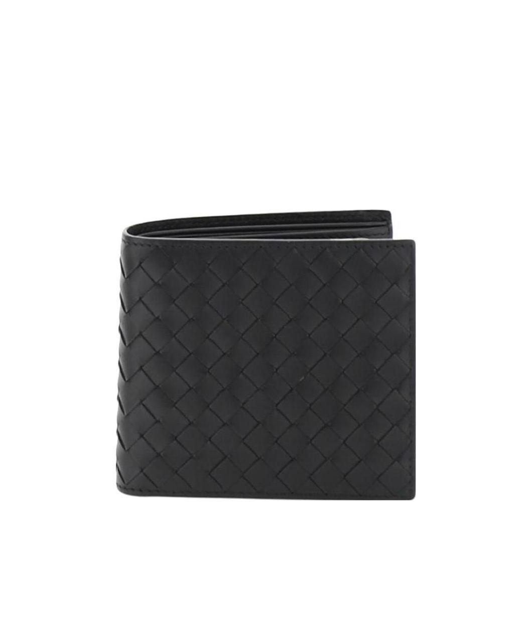 Bottega Veneta Intrecciato Weave Bifold Wallet In Black