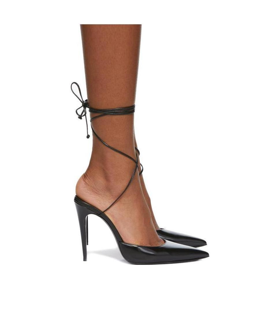 Shop Magda Butrym Wrap-around Mule Pumps In Brown