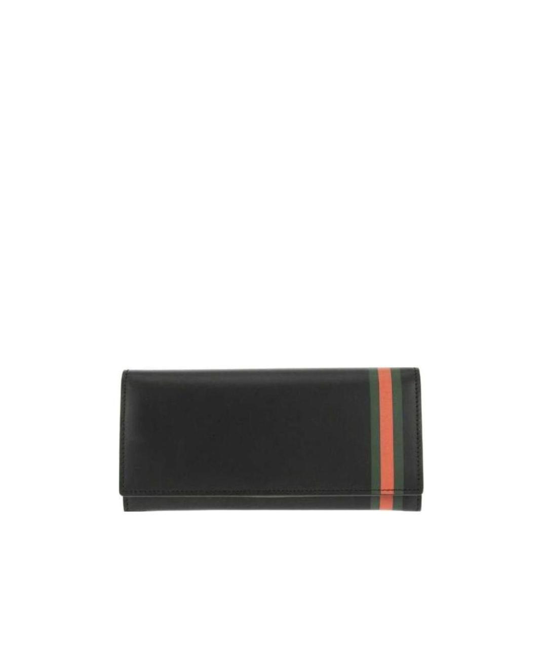Shop Gucci Stitching Long Folding Wallets In Black