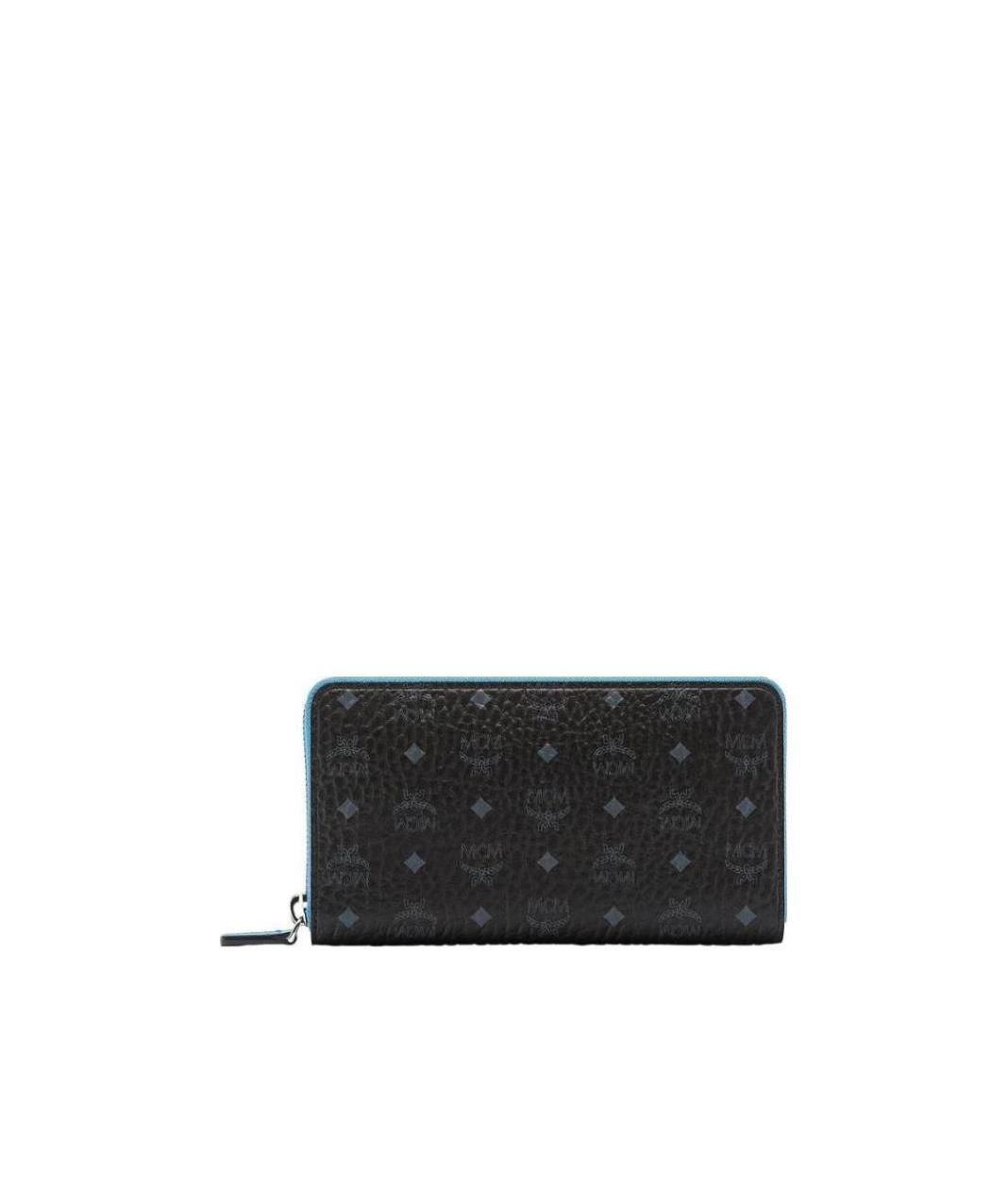 Mcm Long Zipper Wallet. In Black