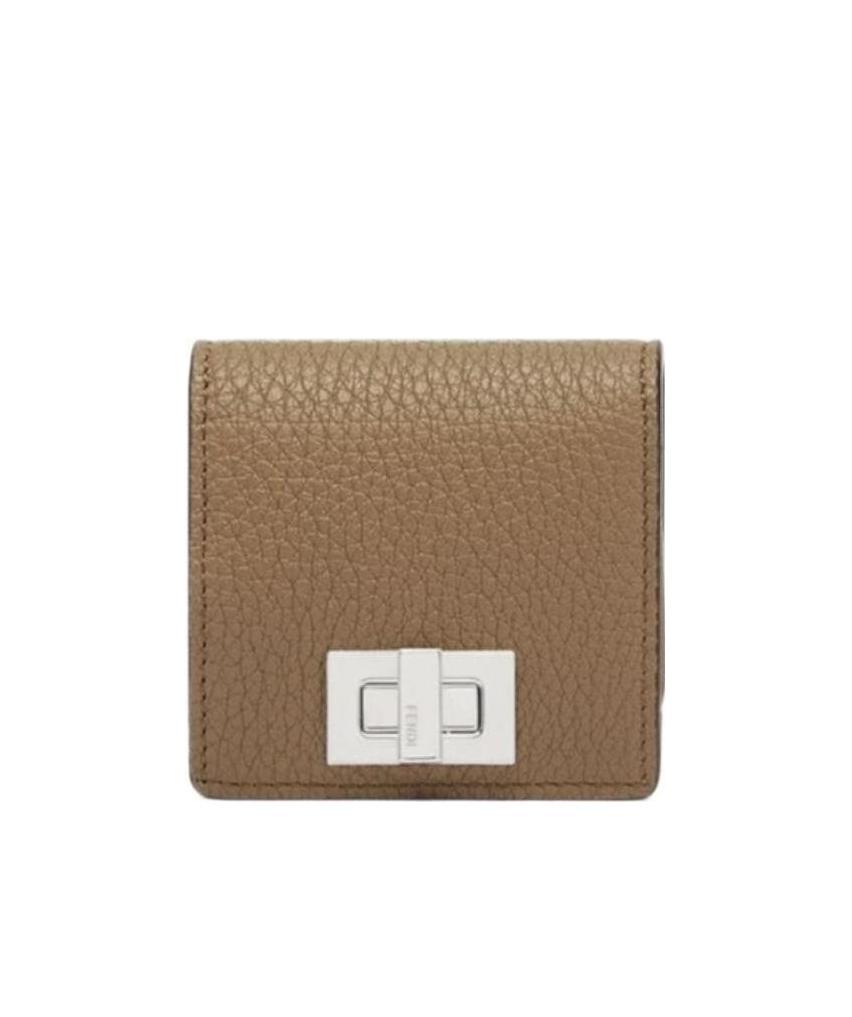 Fendi Logo Details Card Bag In White