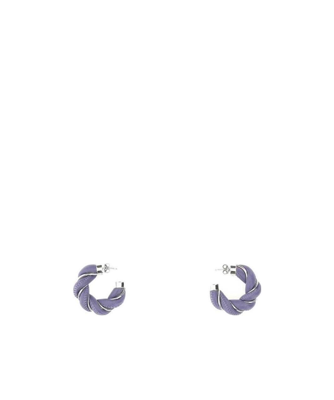 Bottega Veneta Twist Sterling-silver Earrings In Purple