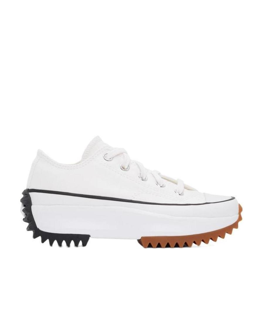 Converse Logo Lace Up Sneakers In White