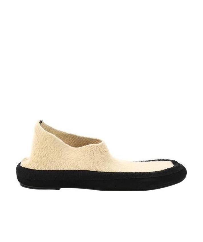 The Row Logo Flat Slippers In Animal Print