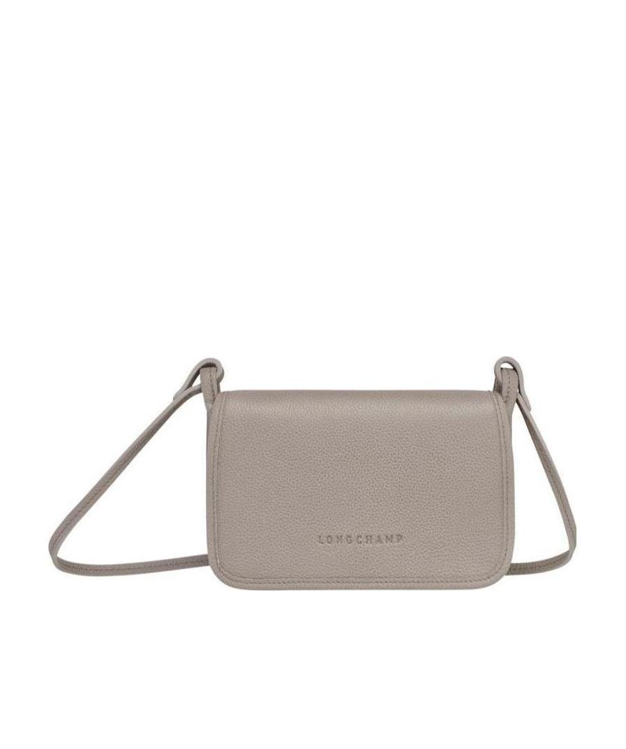 Longchamp Le Foulonné Wallet On Chain In Gray