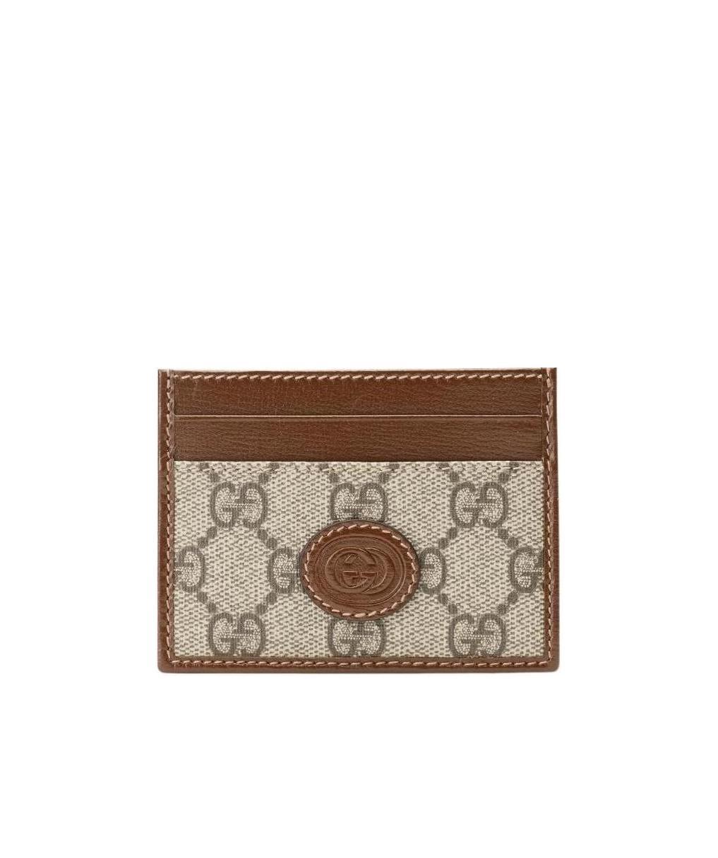 Gucci Interlocking G Slim Cardholder In Brown