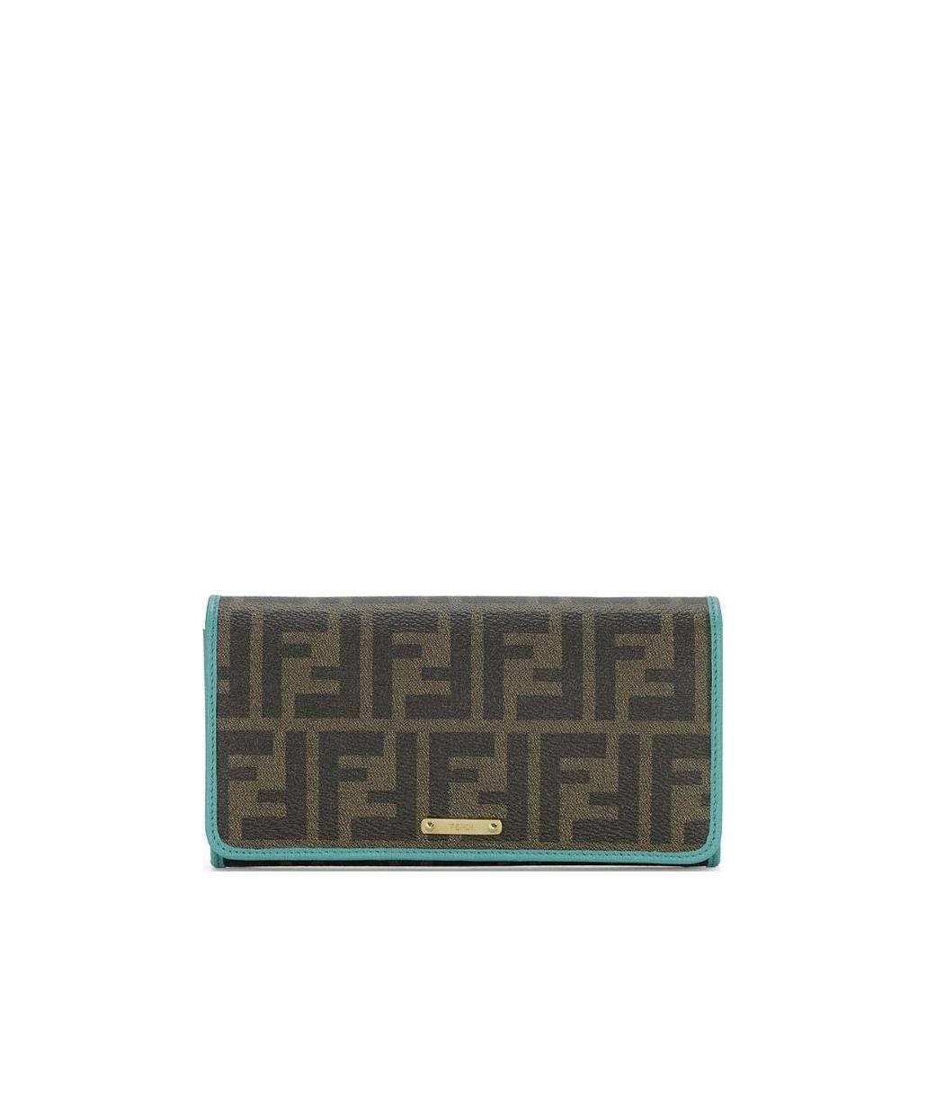 Fendi Double F Long Wallet In Black