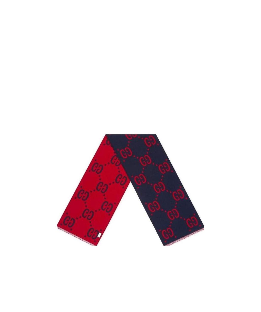 Gucci Freedom Gg-jacquard Wool-blend Scarf In Red
