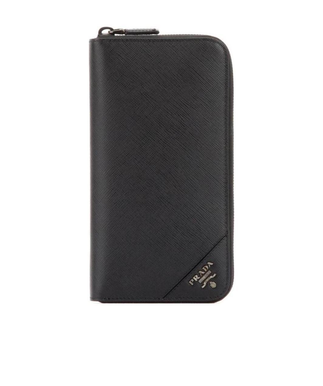 Prada Saffiano Leather Wallet In Black