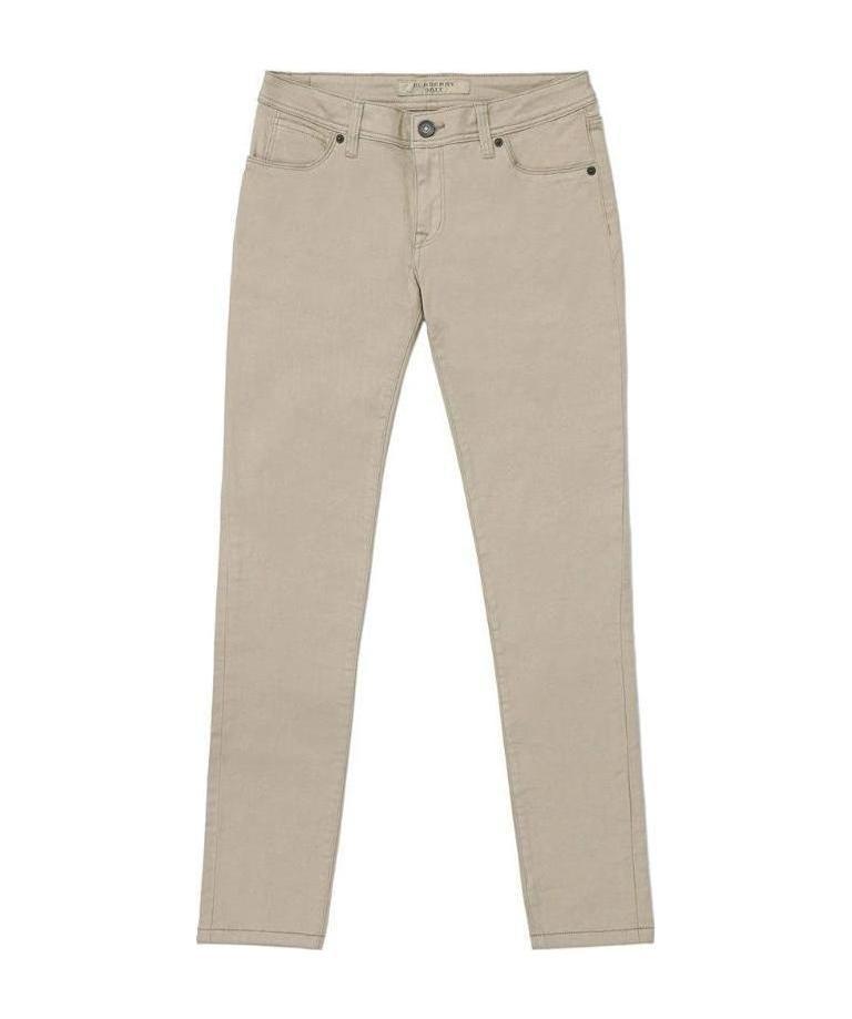 Burberry Logo Jeans In Nude