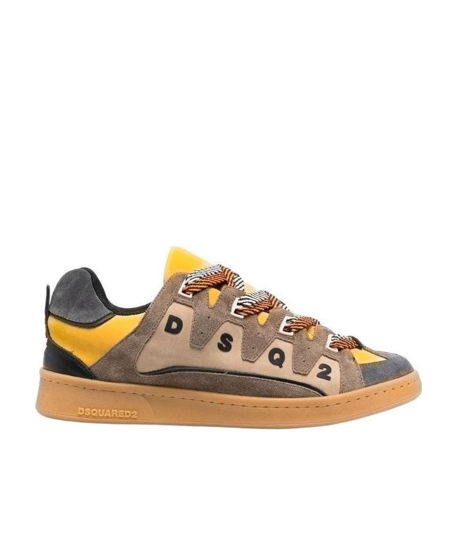 Dsquared2 Panelled Low-top Sneakers In Brown