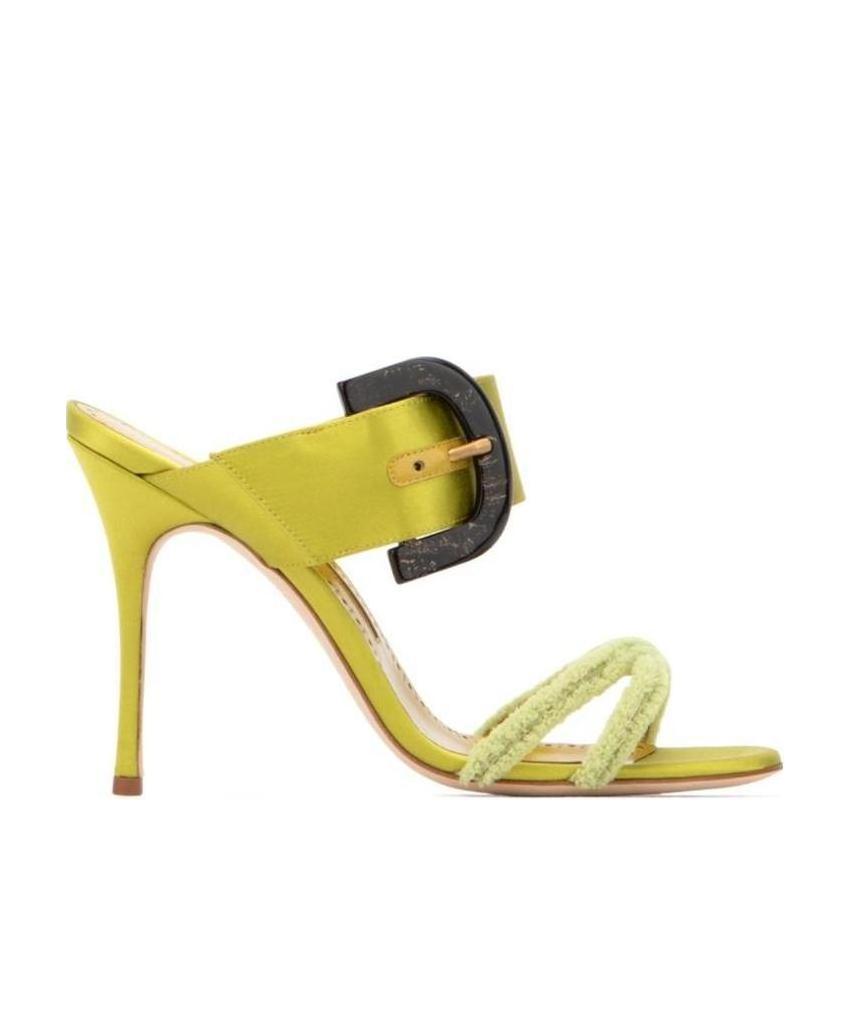 Manolo Blahnik Guey Open Toe Mules In Multicolor