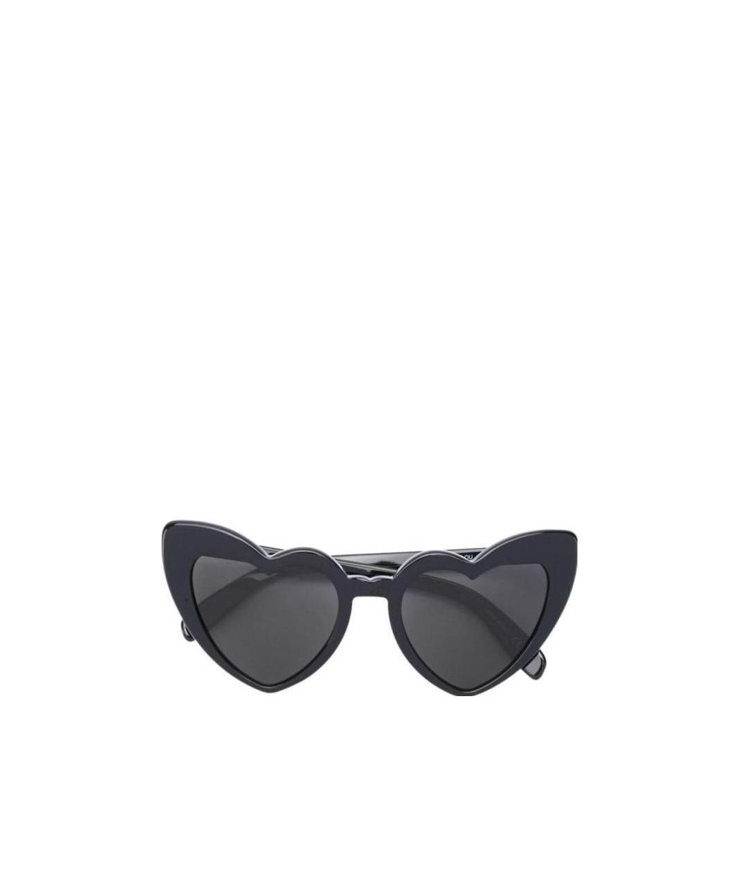 Saint Laurent Heart Frame Sunglasses In Black
