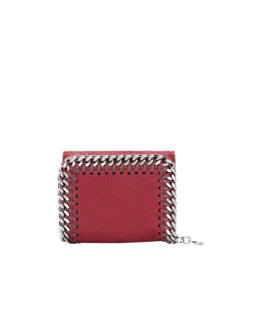 Stella Mccartney Falabella Small Flap Wallet In Red