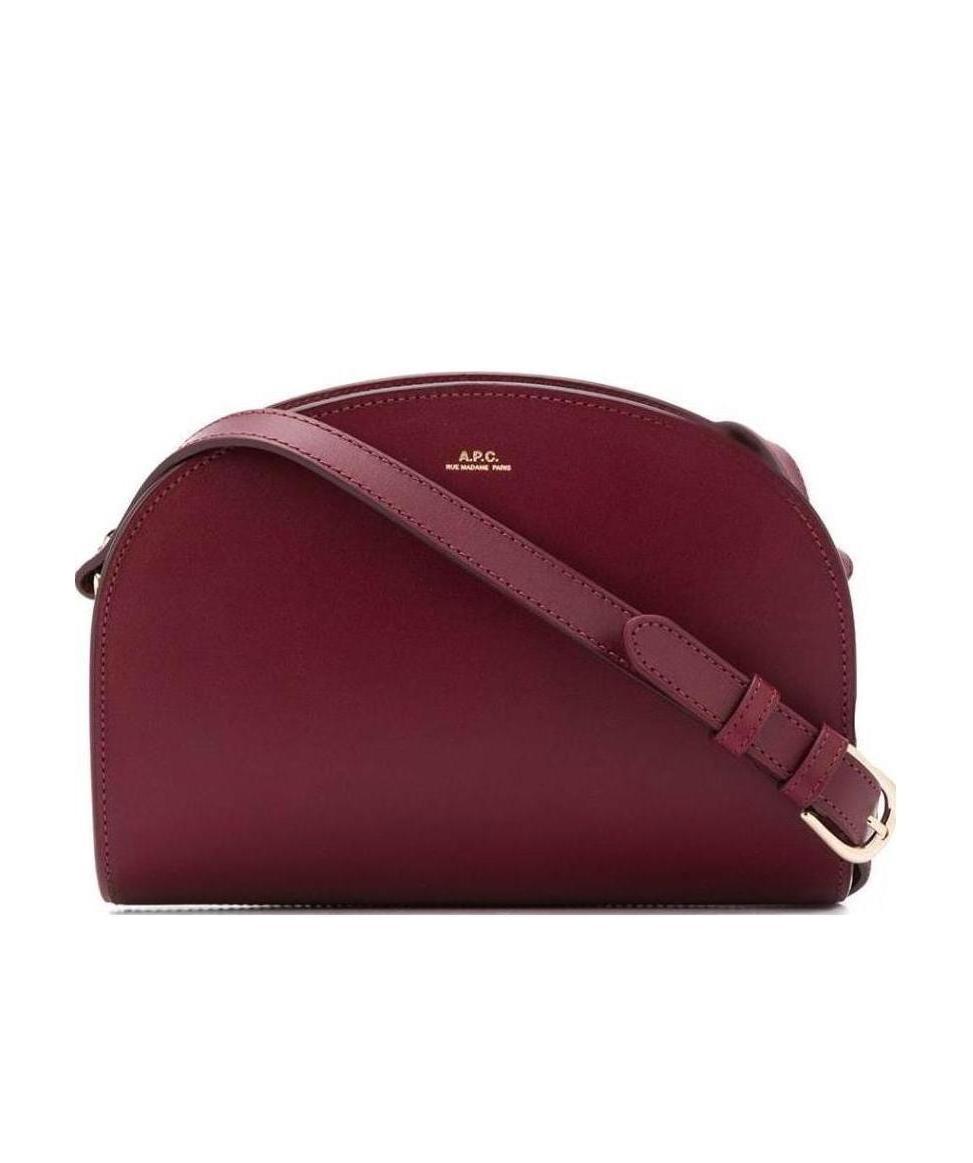 Apc Mini Demi-lune Shoulder Bag In Brown