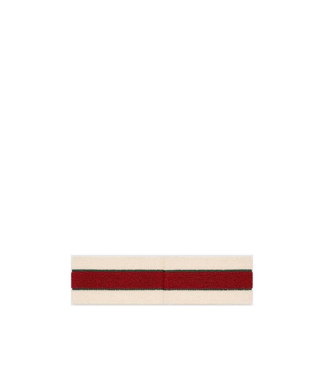 GUCCI RED AND WHITE ELASTIC GUCCI STRIPE HEADBAND