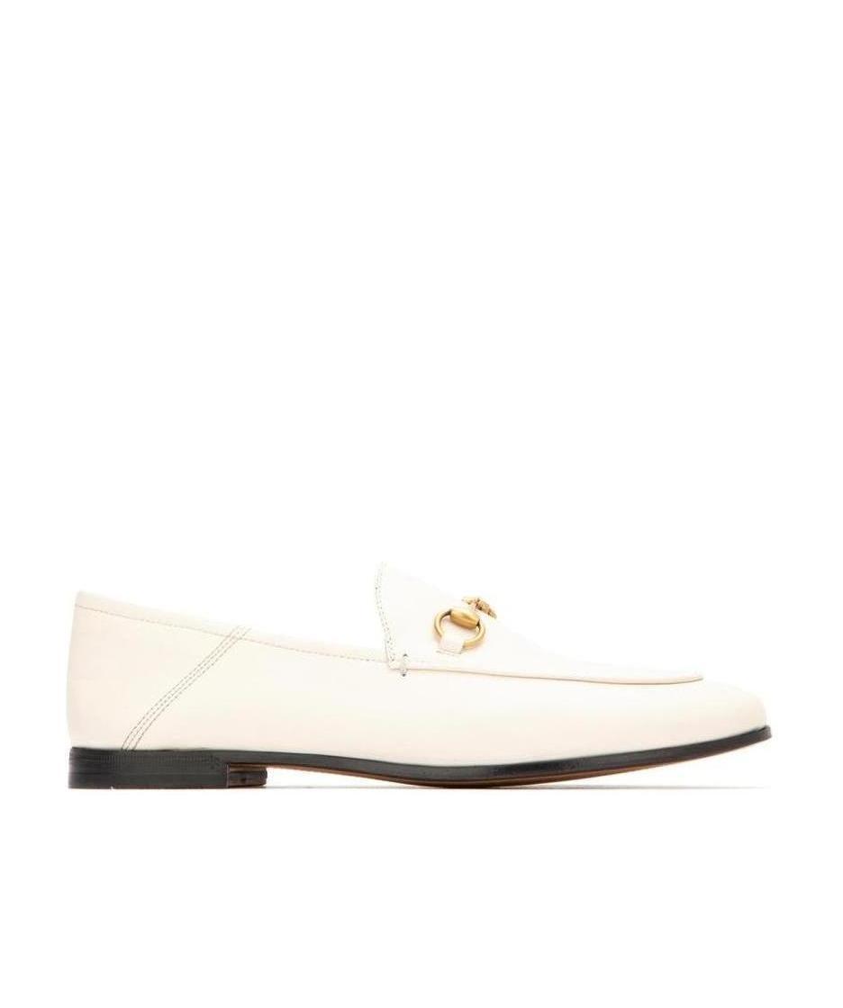 Gucci Brixton Horsebit Loafers In White