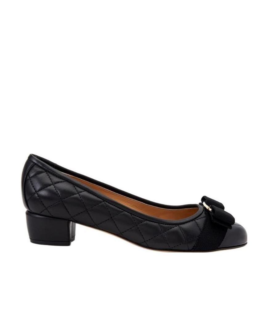Ferragamo Round-headed High Heels In Black