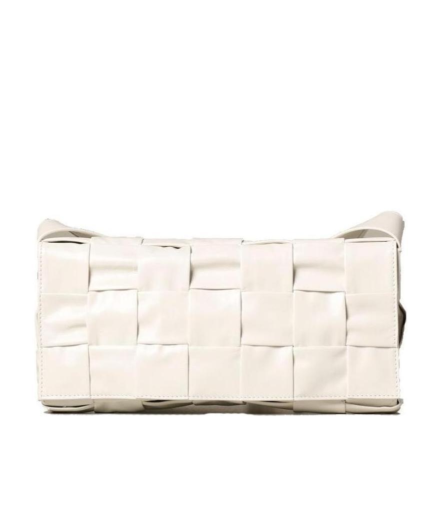 Bottega Veneta Intrecciato Crossbody Bag In White