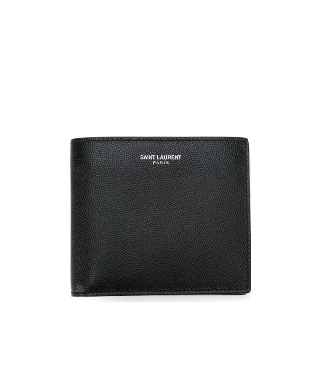 Saint Laurent Sl Classic Logo Wallet Blk In Black