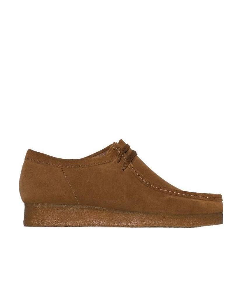 Clarks Wallabee Evo In Beige Suede In Brown