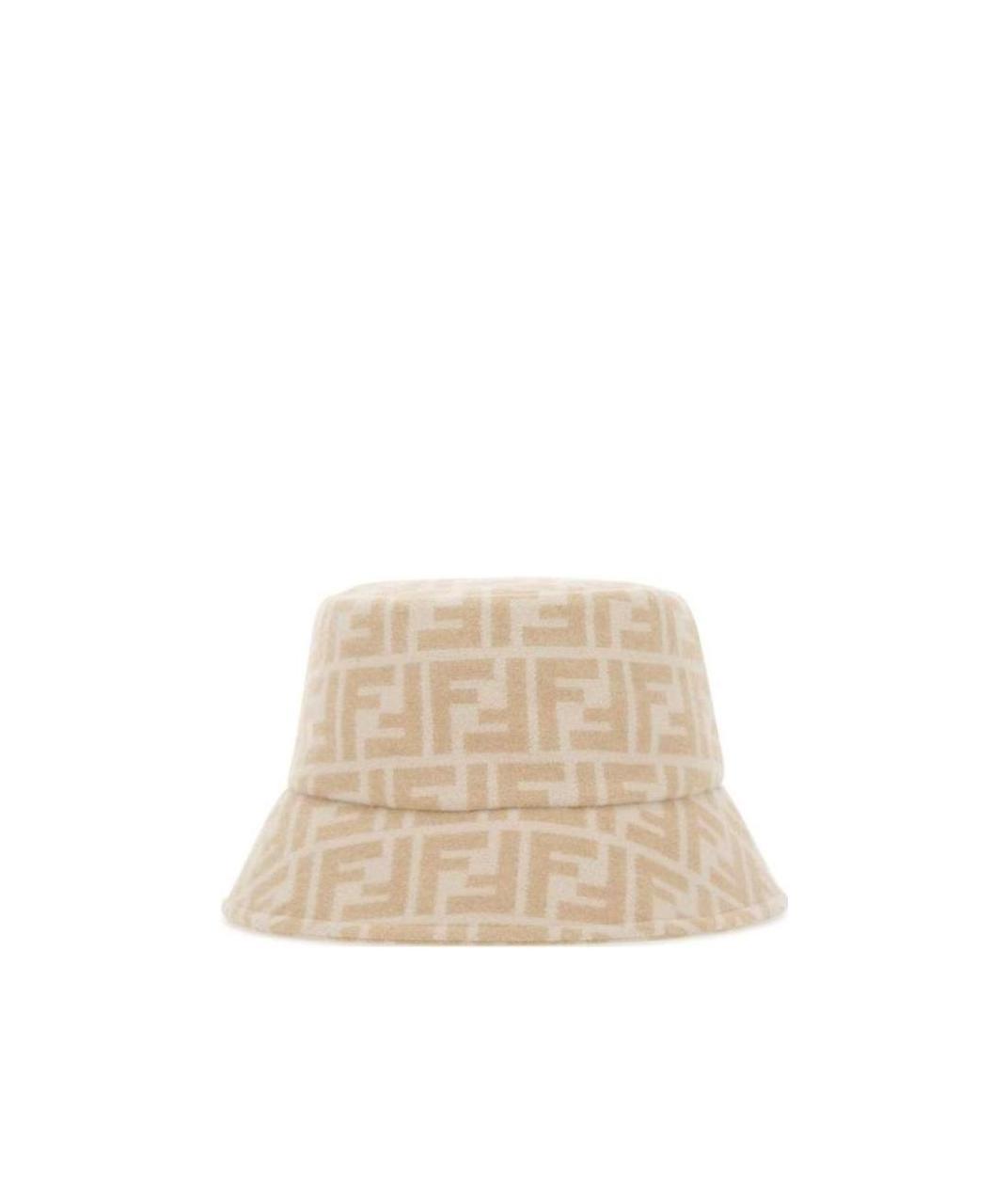 Fendi Ff Logo Bucket Hat In Nude