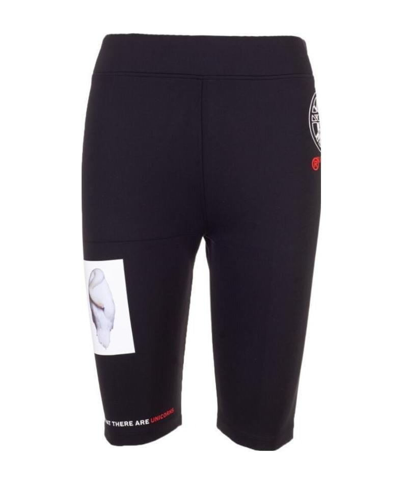 Burberry Montage Printed Cycling Shorts In Black