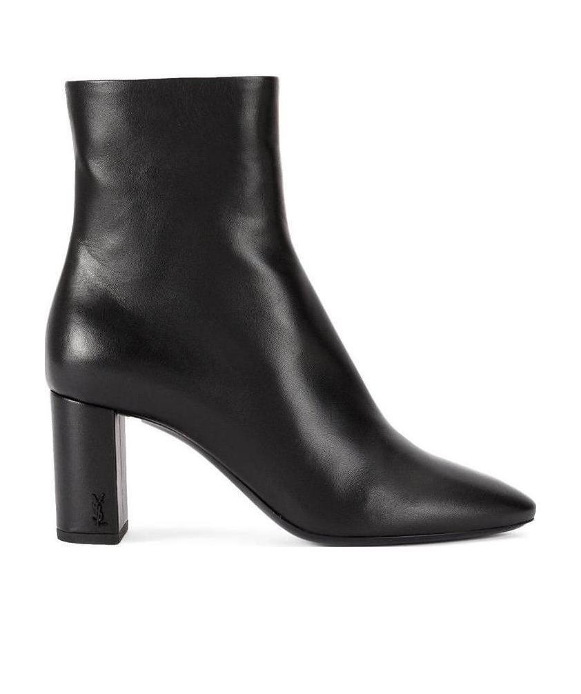 Saint Laurent Lou Ankle Boots In Black