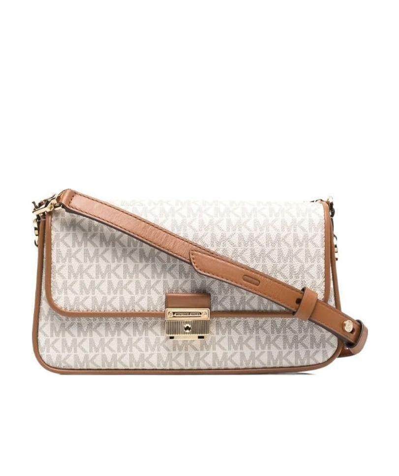Michael Michael Kors Monogram-print Shoulder Bag In White