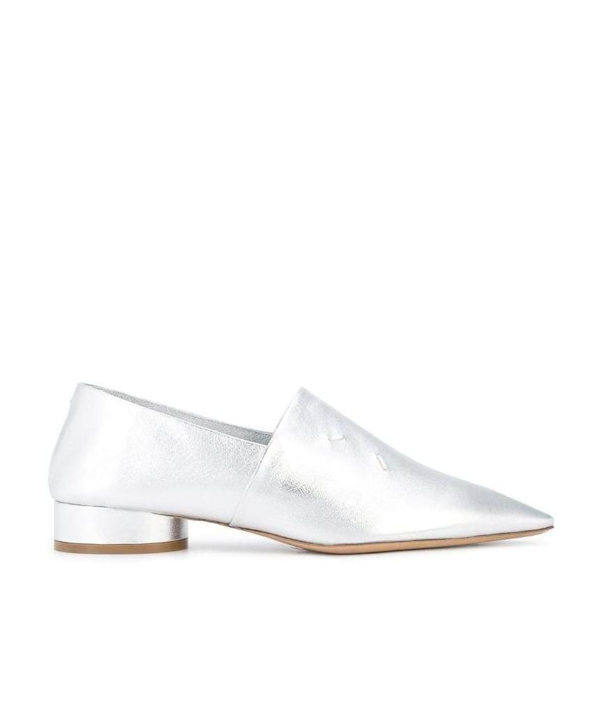 Maison Margiela Point-pointed Loafers In White