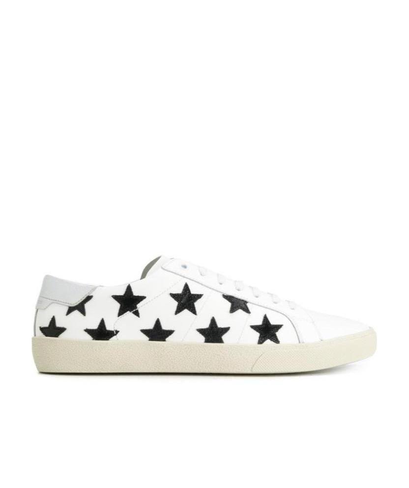 Saint Laurent Court Classic Sl/06 California Leather Sneakers In White