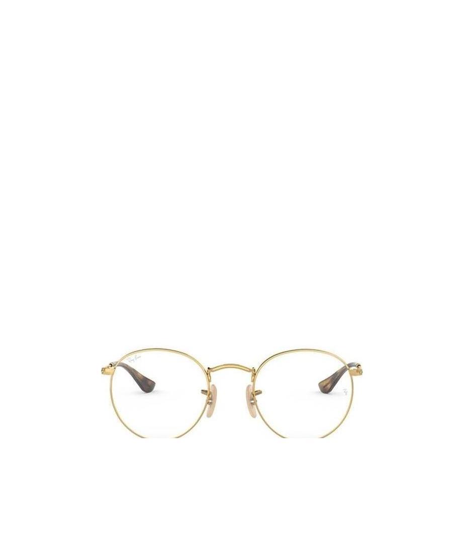 Ray Ban Round-frame Metal Glasses In Gold
