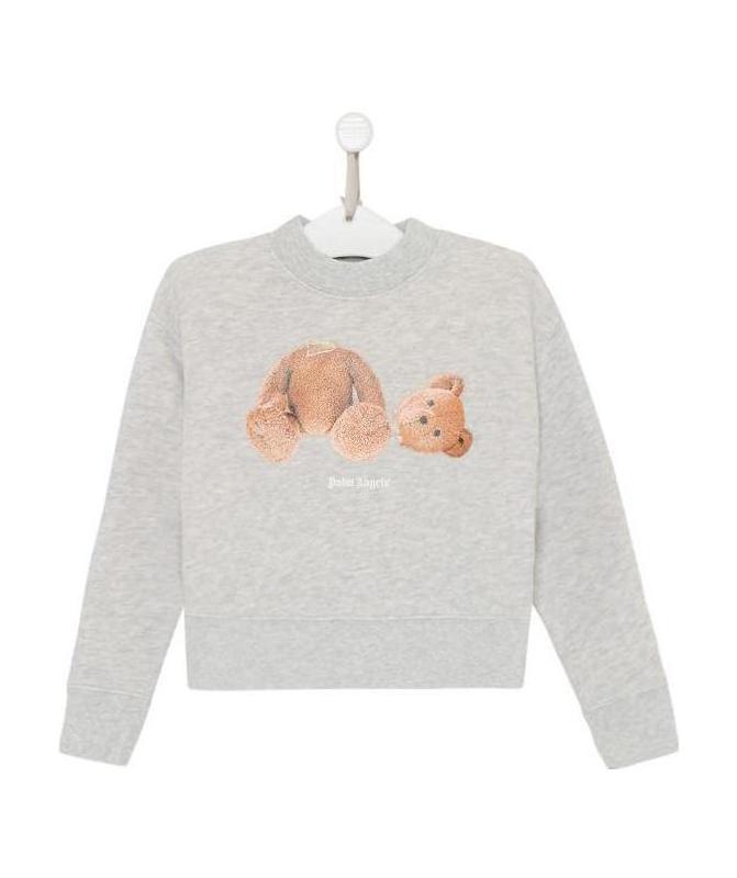 Palm Angels Teddy Bear-print Cotton Sweatshirt In White