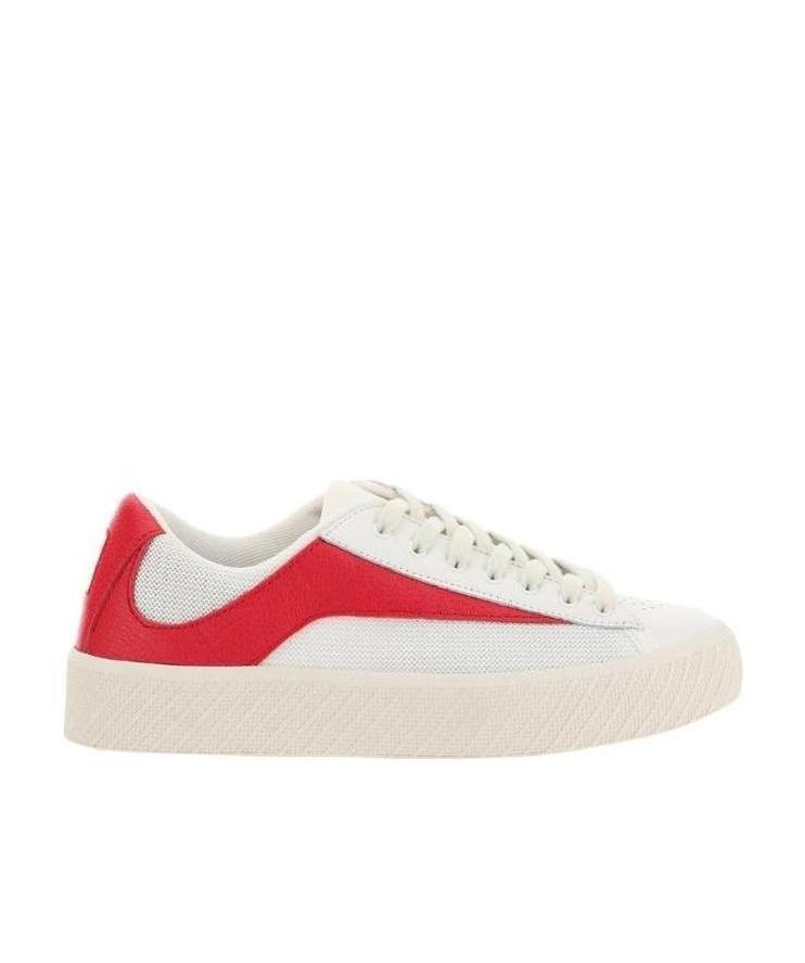 By Far Contrasting-panel Sneakers In White