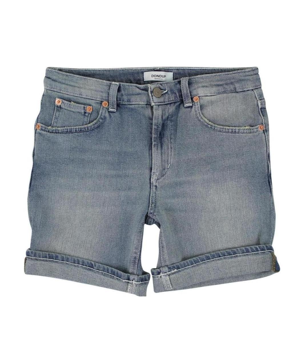Dondup Teen Bermuda Jeans Derick In Cotone Stretch In Gray