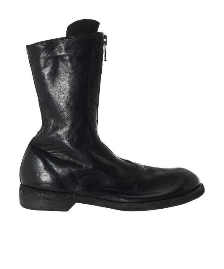 Guidi Front Zip Boots In Black