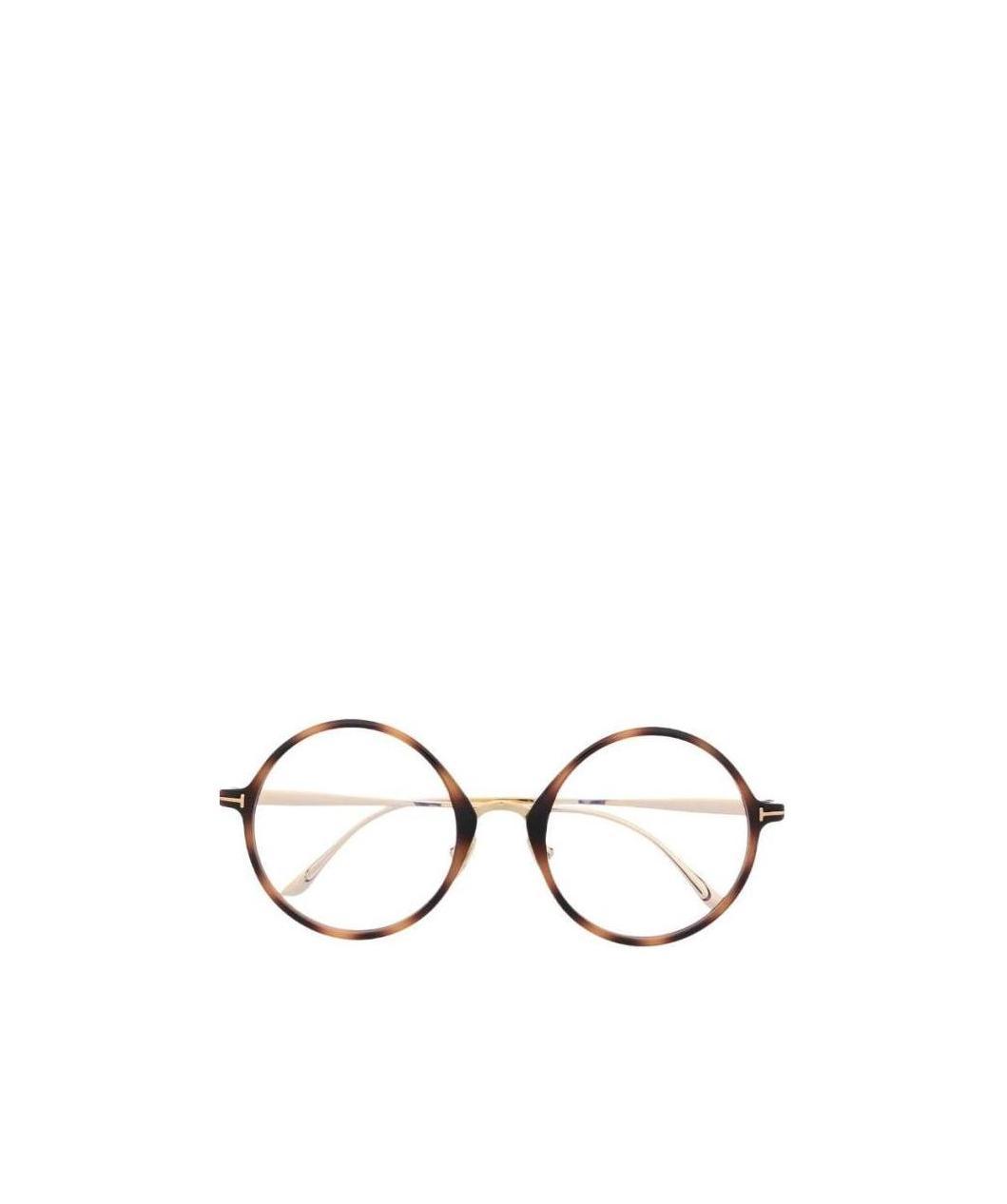Tom Ford Ft5703b Round-frame Glasses In Nude