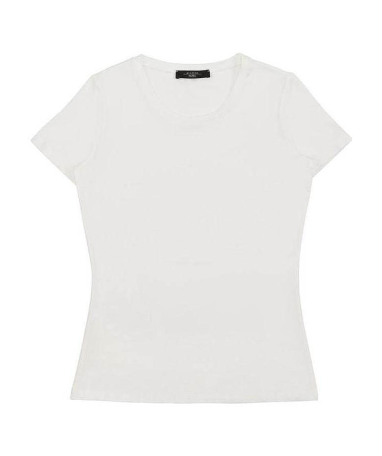 Weekend Max Mara T-shirt With Round Neck And Short Sleeves In White