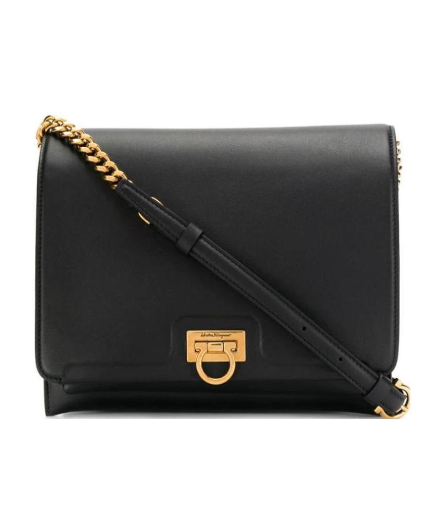 FERRAGAMO TRIFOLDER FLIP SHOULDER BAG