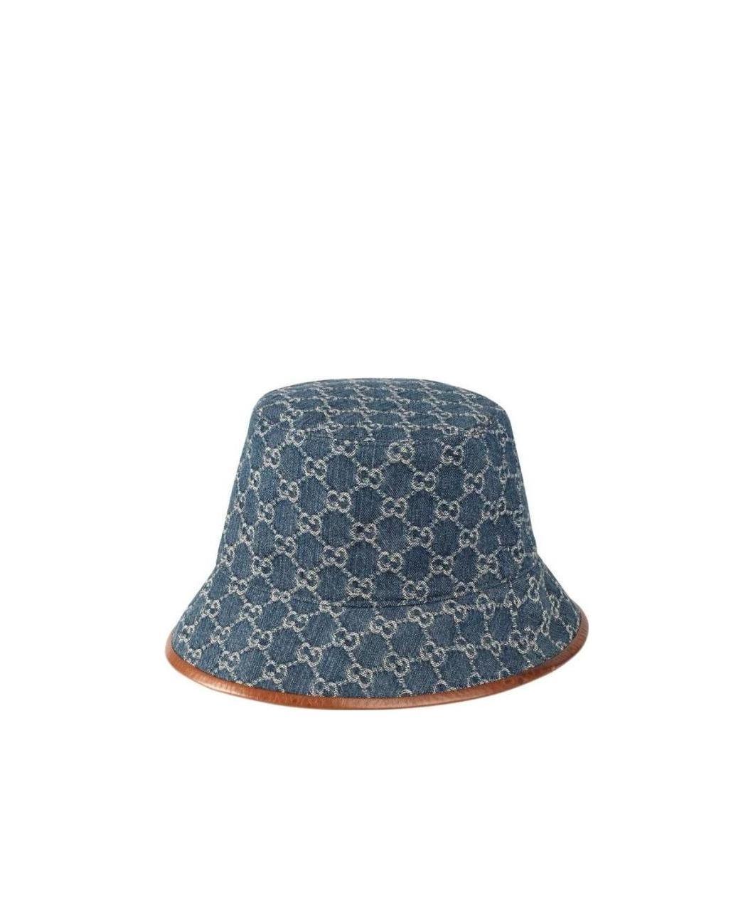 Gucci Gg Supreme Denim Bucket Hat In Blue