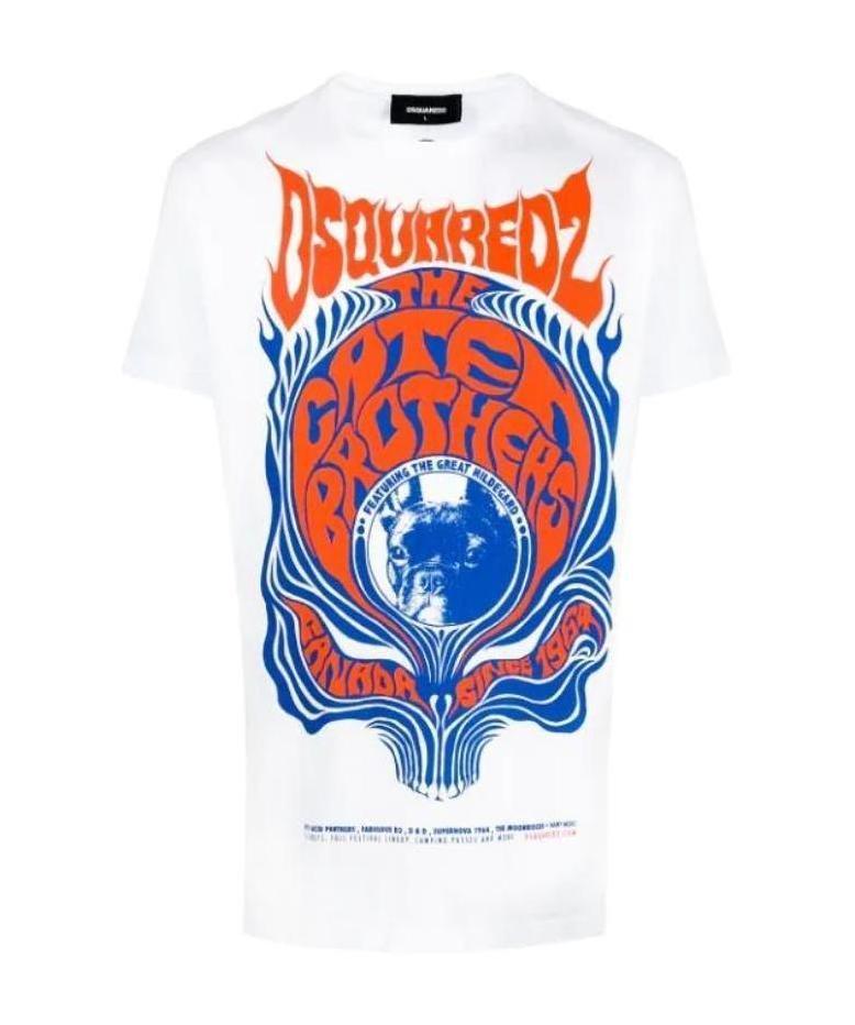 Dsquared2 Logo Printed T-shirt In White