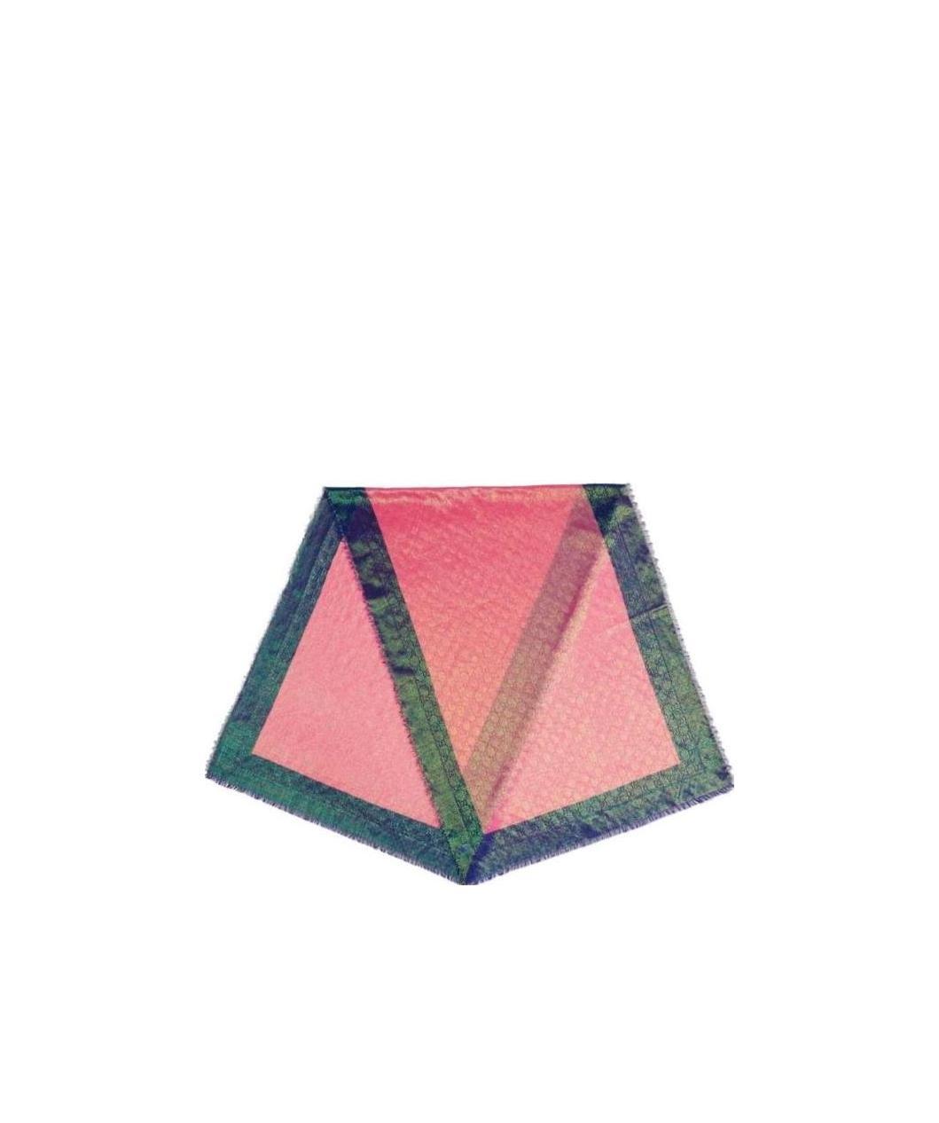 Gucci Gg Supreme Iridescent Scarf In Pink